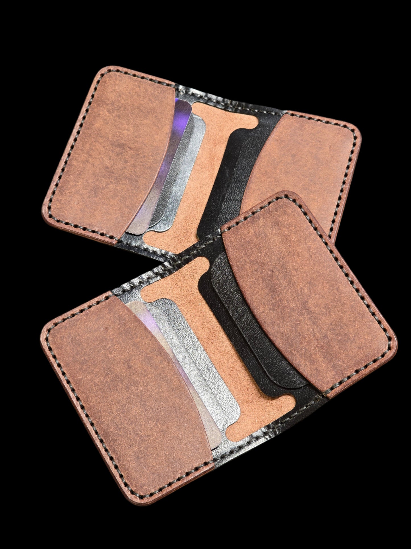6-Pocket Combat Cardholder Italian Leather Wallet