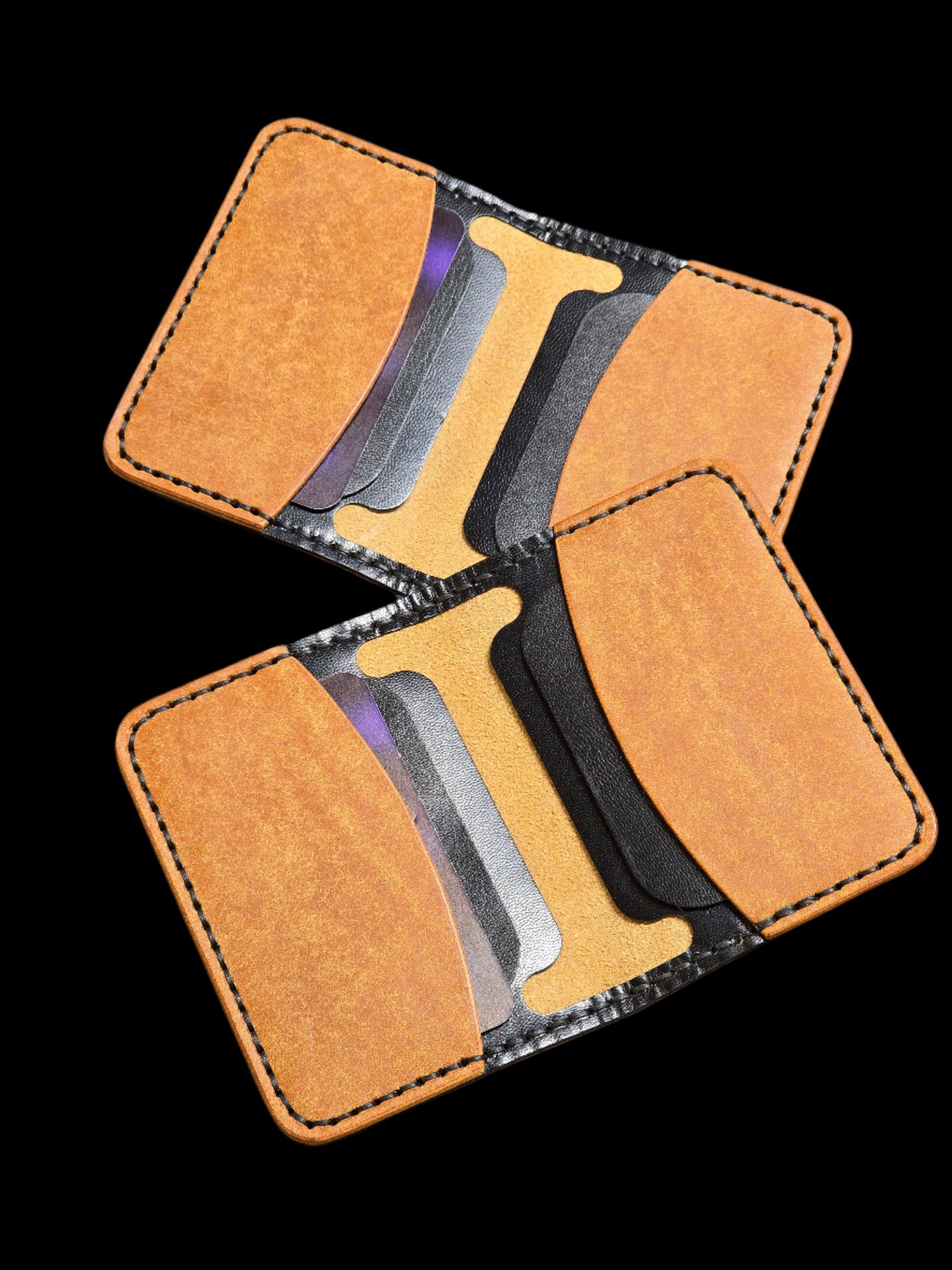 6-Pocket Combat Cardholder Italian Leather Wallet