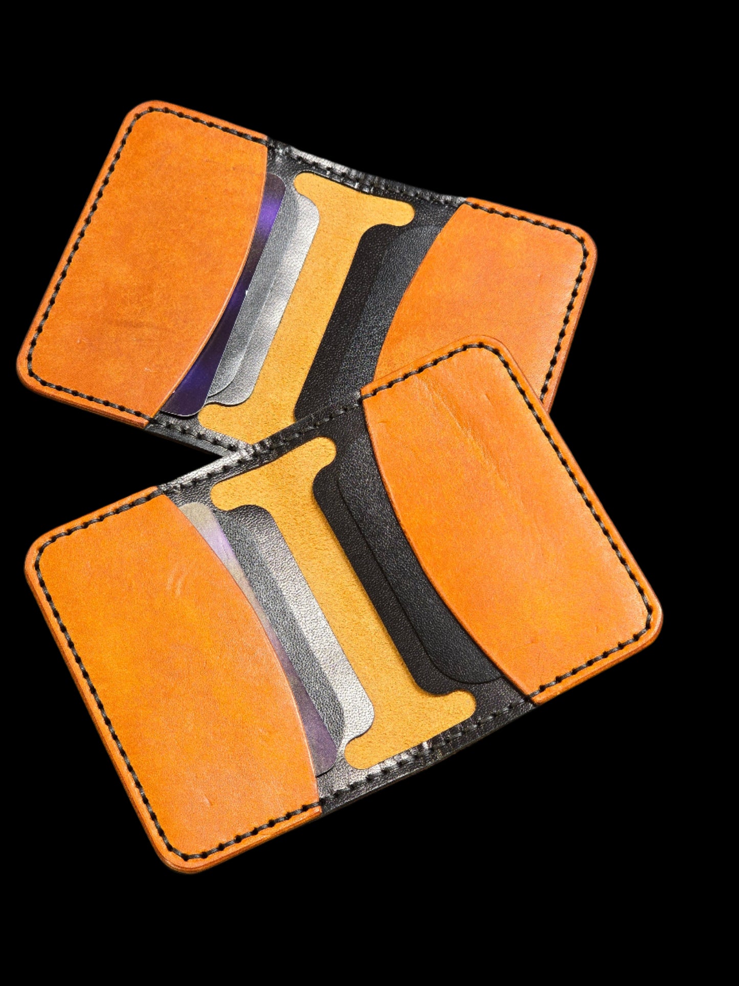 6-Pocket Combat Cardholder Italian Leather Wallet